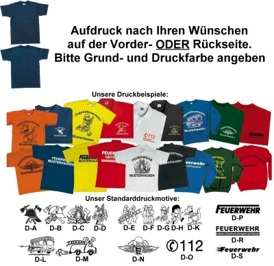 T-Shirt inkl. 1-seitigem Druck