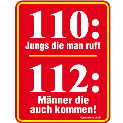 Blechschild ´Jungs die man ruft´