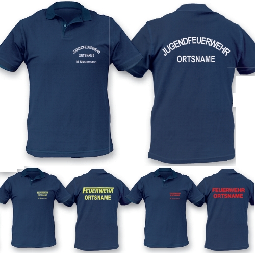 Terporten-Polo-Shirt „Top-Line“ Schrift VS + RS Ortsname