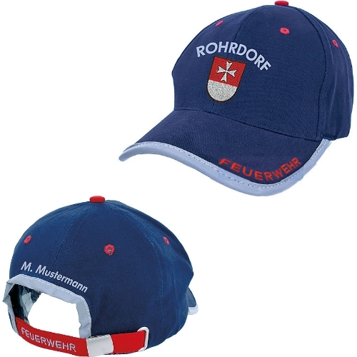 Design-Cap ´Feuerwehr´ Wappen+Name