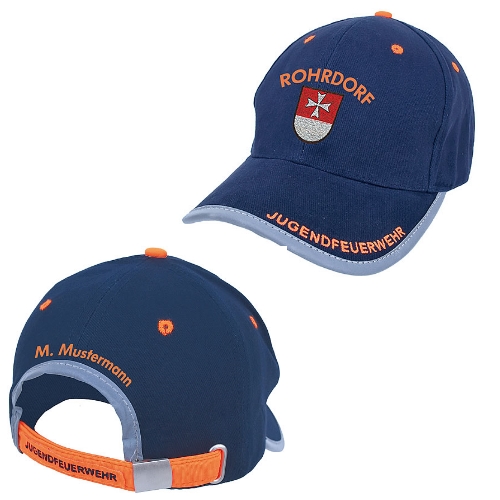 Design-Cap ´Jugendfeuerwehr´ Wappen+Name