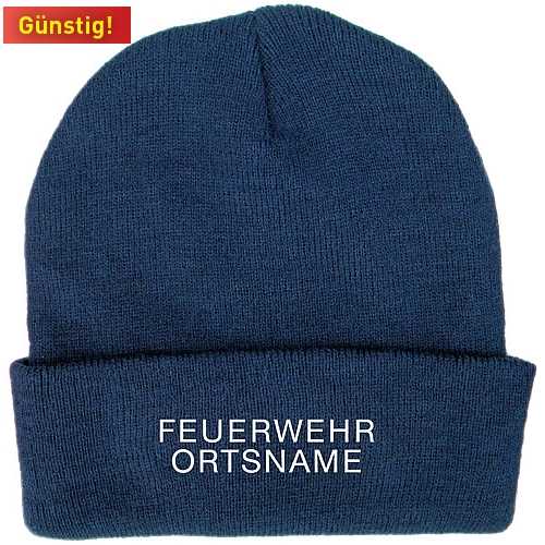 Basic-Strickmütze FEUERWEHR - Sonderanfertigung