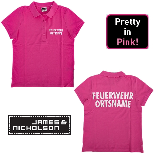 Ladies-Polo-Shirt PINK-Sonderanfertigung