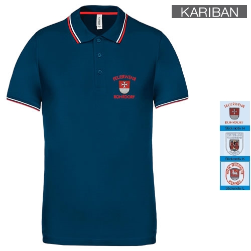 Polo-Shirt Kariban ´Kontrast´ WAPPEN