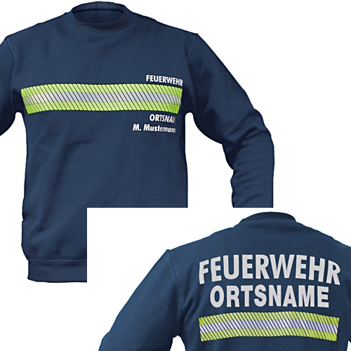 Sweat-Shirt 3M™-Reflex VS + RS FEUERWEHR ORT