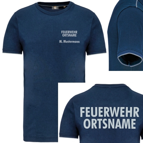 WK T-Shirt FEUERWEHR+ORT Silber