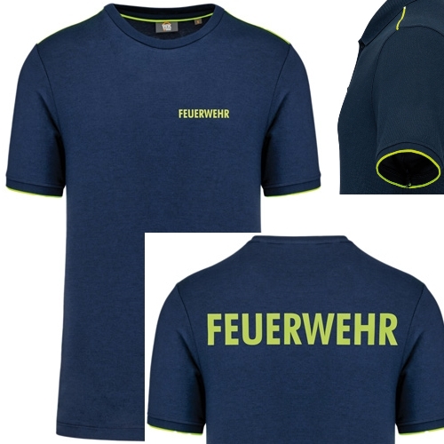 WK T-Shirt FEUERWEHR Fluo Gelb