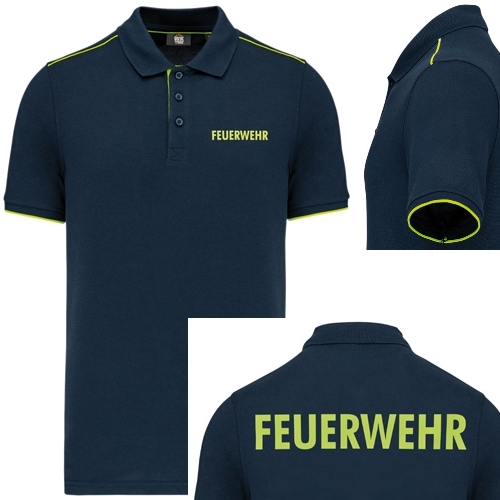 WK Polo-Shirt FEUERWEHR Neongelb