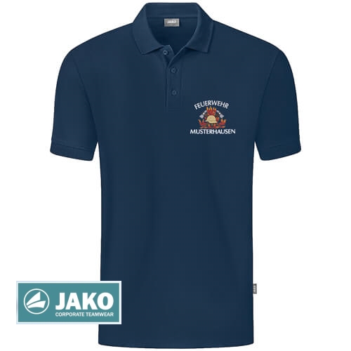 JAKO Polo-Shirt ORGANIC Stickmotiv