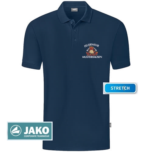 JAKO Polo-Shirt ORGANIC STRETCH STICKMOTIV