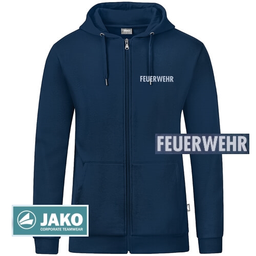 JAKO Kapuzen-Sweatjacke ORGANIC FEUERWEHR