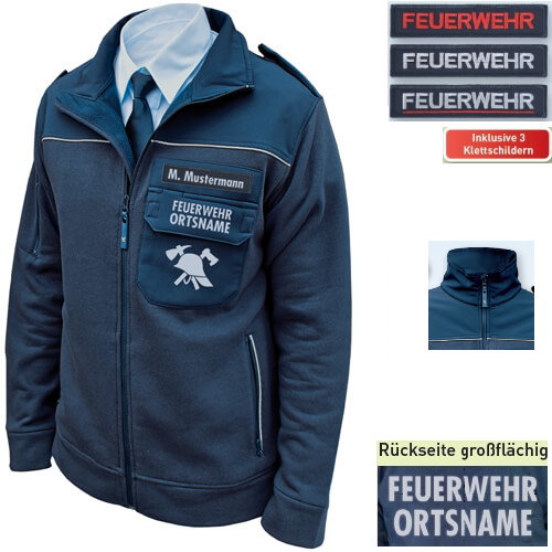 Terporten Sweatjacke ´Professional´ FEUERWEHR + ORT