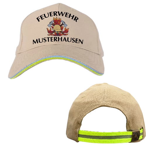 Feuerwehrcap „112-Reflex´ SANDFARBIG Stickmotiv