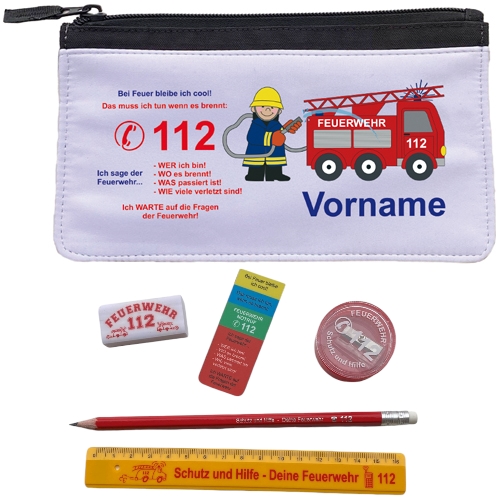 Stiftemäppchen FEUERWEHR + Vorname