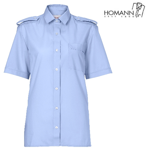 Damenbluse HOMANN hellblau, 1/2 Arm