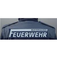 Rückseiten-Flexbeschriftung silber FEUERWEHR ORT