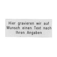 Textschild inklusive Widmung