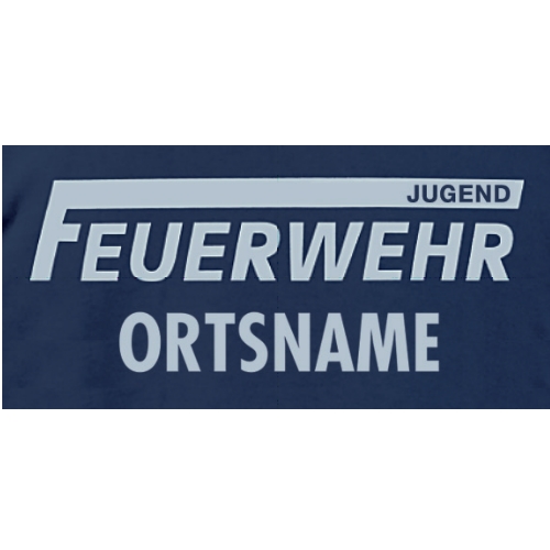 Rückseiten-Flexbeschriftung silber (EN ISO 20471) JUGEND im langen F + Ort