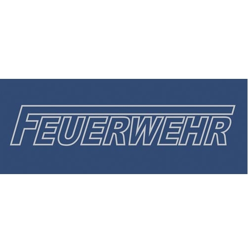 Rückseitenbestickung Outline ´FEUERWEHR langes F´